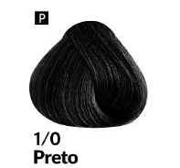 COLORAÇÃO CREME PERMANENTE Nº 1/0 PRETO